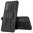Dual Layer Rugged Tough Case & Stand for Samsung Galaxy S21 FE - Black