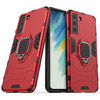 Slim Armour Shockproof Case / Finger Ring Holder for Samsung Galaxy S21 FE - Red