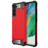 Military Defender Tough Shockproof Case for Samsung Galaxy S21 FE - Red