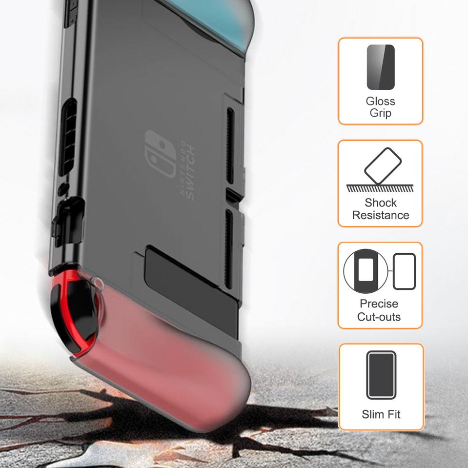 Flexi Slim Gel Case for Nintendo Switch Smoke Black