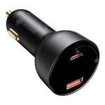 Baseus Display (100W) Dual USB Type-C (PD) PPS Car Charger for Phone / Tablet / Laptop