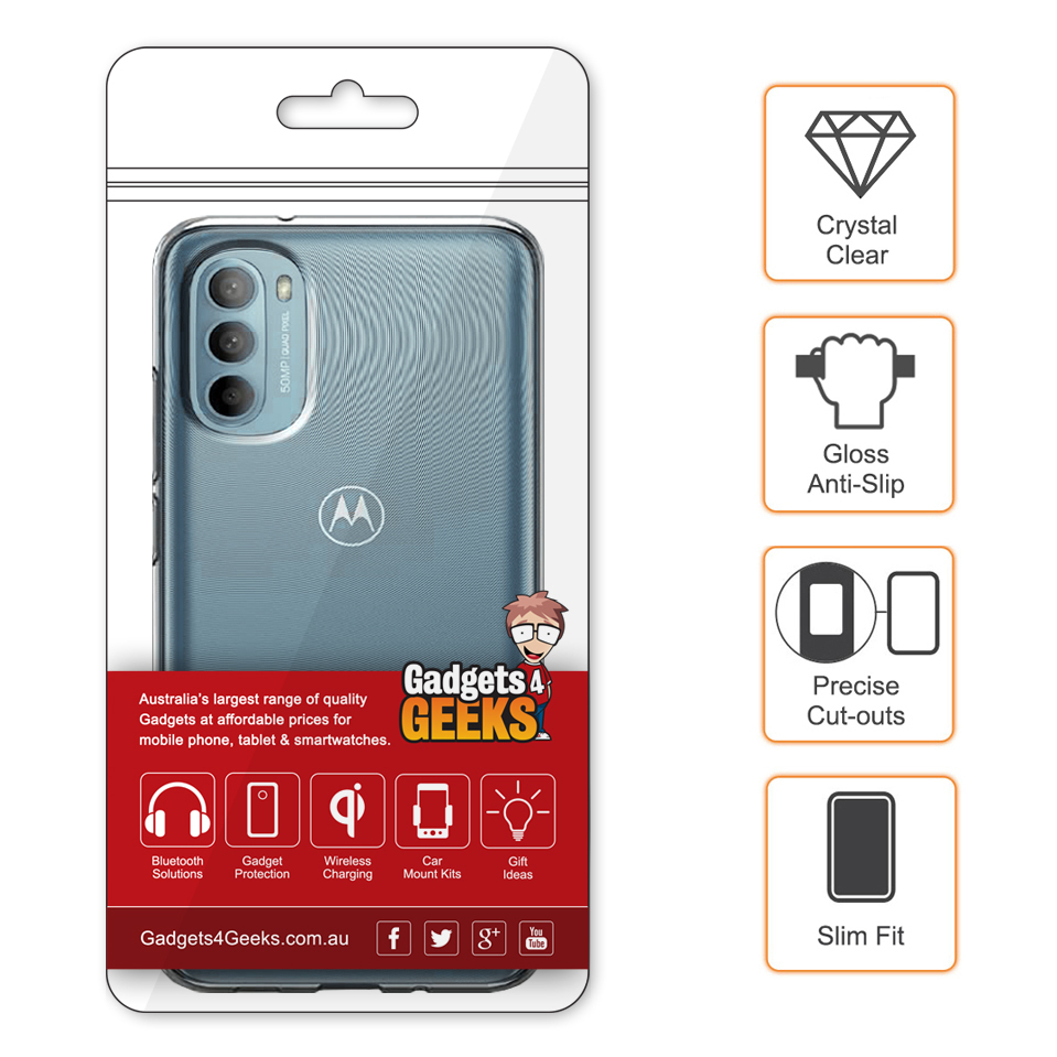 Flexi Slim Gel Case for Motorola Moto G31 - Clear (Gloss Grip)