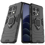 Slim Armour Shockproof Case / Finger Ring Holder for OnePlus 10 Pro - Black