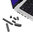 Anti Dust Silicone Plug Cover for Apple MacBook Air (15-inch) / Pro (14/16-inch) 2025-2021 - Black