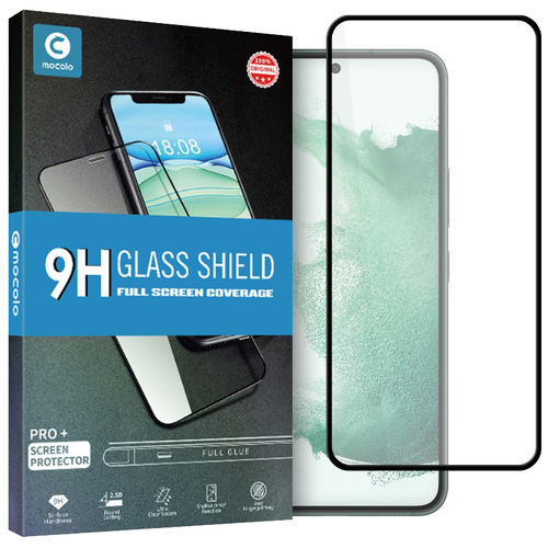 Mocolo Full Coverage Tempered Glass Screen Protector for Samsung Galaxy S22 - Black
