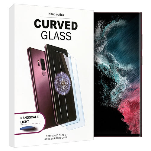UV Liquid 3D Curved Tempered Glass Screen Protector for Samsung Galaxy S22 Ultra