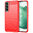 Mofi Flexi Slim Carbon Fibre Case for Samsung Galaxy S22 - Brushed Red