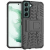 Dual Layer Rugged Tough Case & Stand for Samsung Galaxy S22 - Black