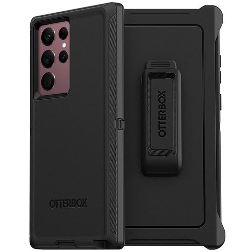 OtterBox Defender Shockproof Case / Belt Clip for Samsung Galaxy S22 Ultra - Black