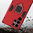 Slim Armour Shockproof Case / Finger Ring Holder for Samsung Galaxy S22 Ultra - Red