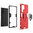 Slim Armour Shockproof Case / Finger Ring Holder for Samsung Galaxy S22 Ultra - Red