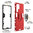 Slim Armour Shockproof Case / Finger Ring Holder for Samsung Galaxy S22 Ultra - Red