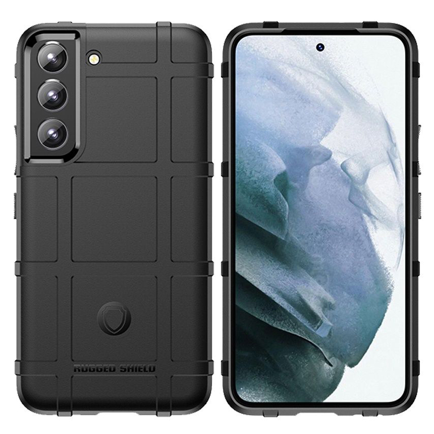 Anti-Shock Grid Texture Shockproof Case for Samsung Galaxy S22 - Black