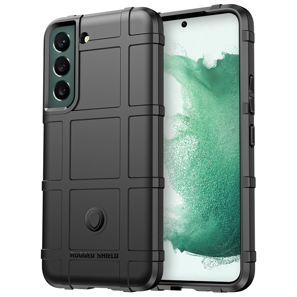 Anti-Shock Grid Texture Shockproof Case for Samsung Galaxy S22 - Black
