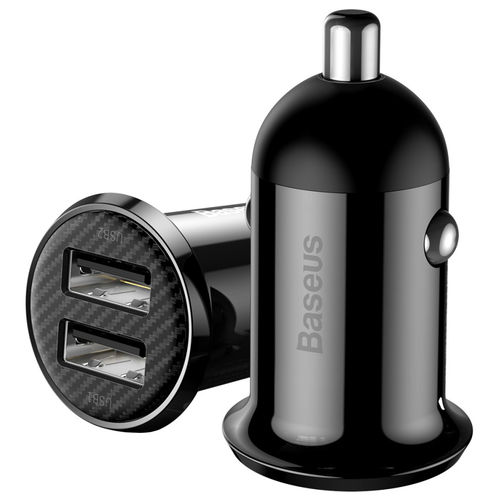 Baseus Grain Pro (24W) Dual USB Fast Car Charger for Phone / Tablet