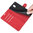 Leather Wallet Case & Card Holder Pouch for Nokia C01 Plus - Red