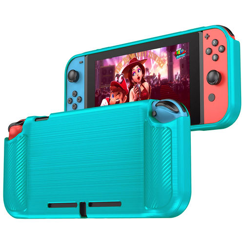 Flexi Slim Carbon Fibre Case for Nintendo Switch Lite - Brushed Blue
