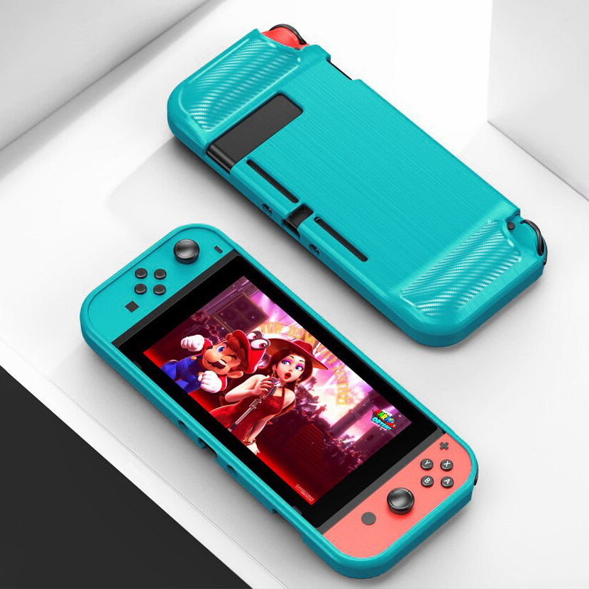 Flexi Slim Carbon Fibre Case for Nintendo Switch (Blue)