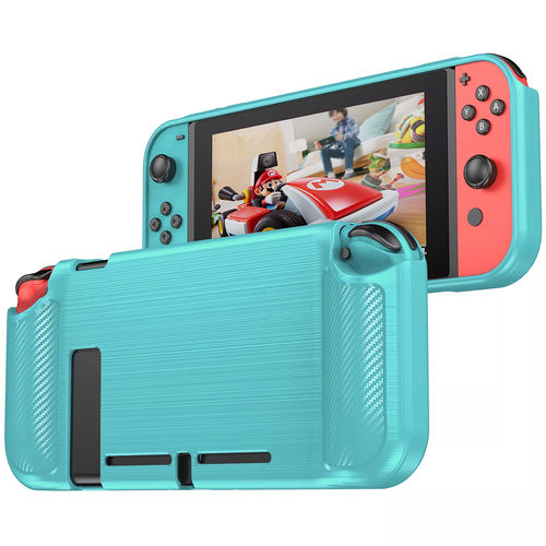 Flexi Slim Carbon Fibre Case for Nintendo Switch - Brushed Blue