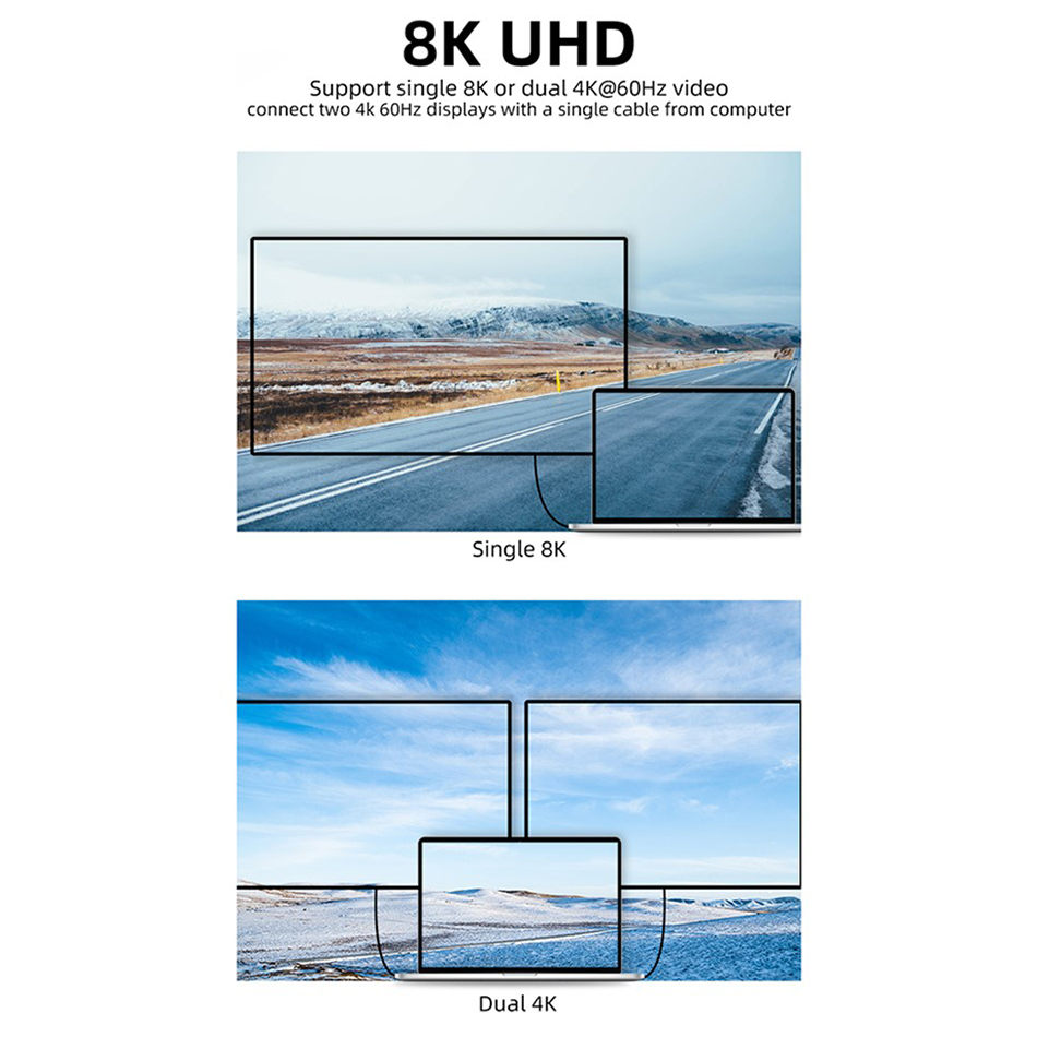 Thunderbolt 4 (100W) USB Type-C PD / 8K UHD Video / 40Gbps Data Charging Cable (0.8m)