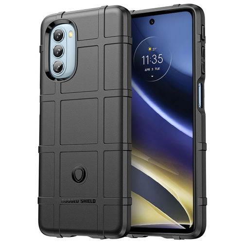 Anti-Shock Grid Texture Shockproof Case for Motorola Moto G51 5G - Black