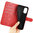 Leather Wallet Case & Card Holder Pouch for Motorola Moto G51 5G - Red