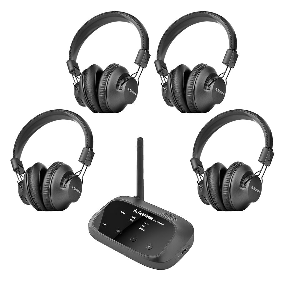 Avantree Quartet 2.4G RF Wireless Headphones Audio Transmitter