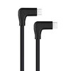 (100W) Double Right Angle USB-PD (Type-C 3.1 Gen 2) Charging Cable (50cm) - Black