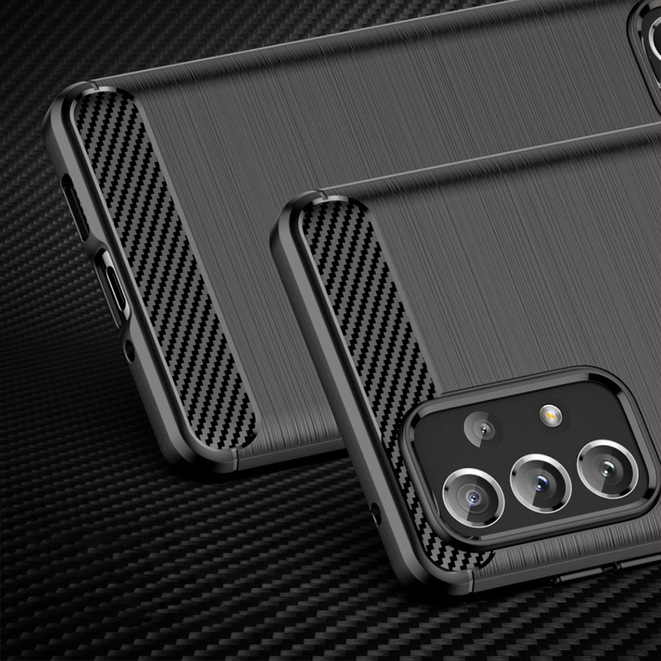 Flexi Slim Carbon Fibre Case for Samsung Galaxy A73 - Brushed Black