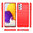 Flexi Slim Carbon Fibre Case for Samsung Galaxy A73 - Brushed Red