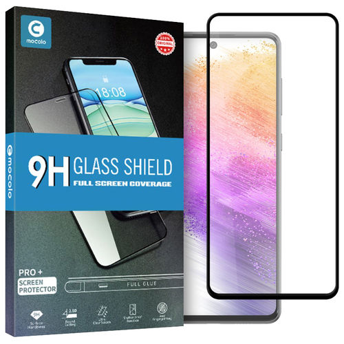 Mocolo Full Coverage Tempered Glass Screen Protector for Samsung Galaxy A73 - Black
