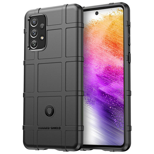 Anti-Shock Grid Texture Shockproof Case for Samsung Galaxy A73 - Black