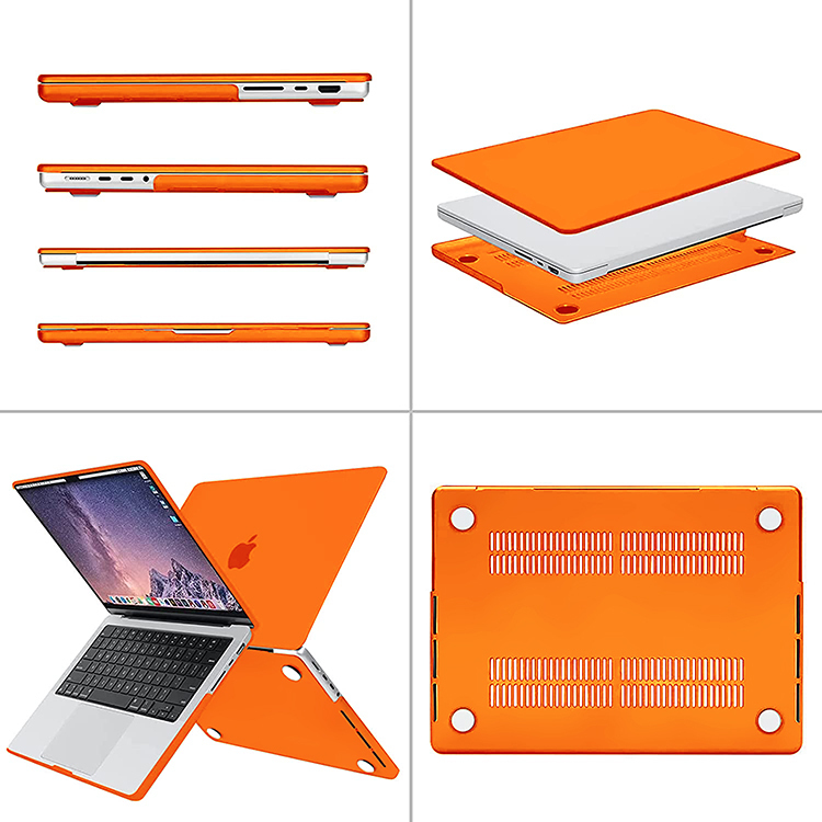 Frosted Hard Case for 16 inch MacBook Pro 2023 2021 Orange