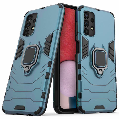 Slim Armour Shockproof Case / Finger Ring Holder for Samsung Galaxy A13 4G / 5G / A04s - Blue