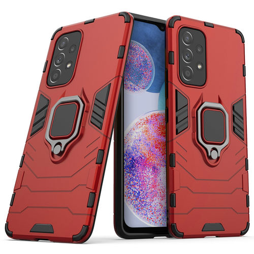 Slim Armour Shockproof Case / Finger Ring Holder for Samsung Galaxy A53 - Red