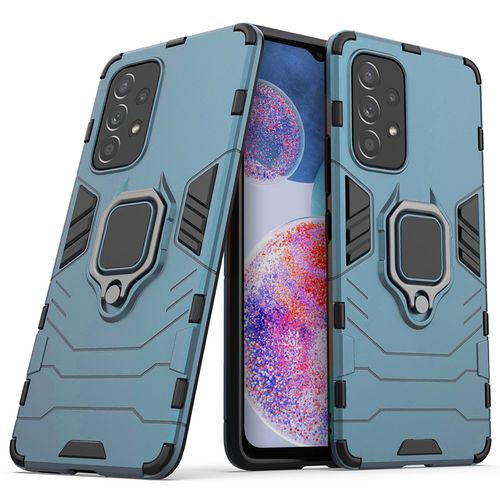 Slim Armour Shockproof Case / Finger Ring Holder for Samsung Galaxy A53 - Blue