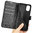 Leather Wallet Case & Card Holder Pouch for Nokia G21 - Black