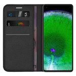 Leather Wallet Case & Card Holder Pouch for Oppo Find X5 - Black