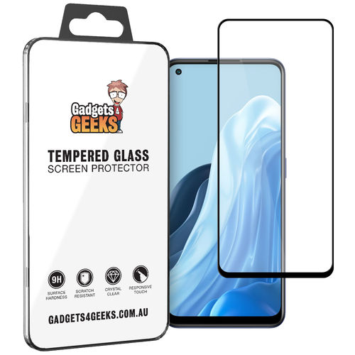 Full Coverage Tempered Glass Screen Protector for Oppo Find X5 Lite - Black