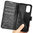 Leather Wallet Case & Card Holder Pouch for Motorola Moto G22 - Black
