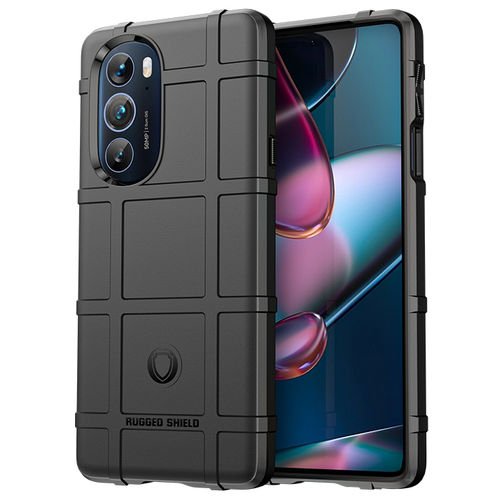 Anti-Shock Grid Texture Shockproof Case for Motorola Edge 30 Pro - Black