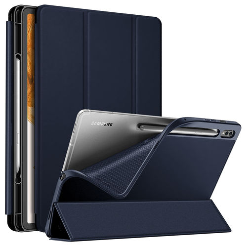 Trifold Sleep/Wake Smart Case & Stand for Samsung Galaxy Tab S8 Ultra - Dark Blue