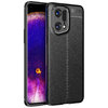 Flexi Slim Litchi Texture Case for Oppo Find X5 Pro - Black Stitch