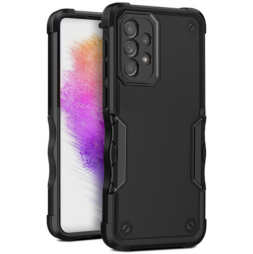 Heavy Duty Drop Defender Shockproof Case for Samsung Galaxy A73 (Black)