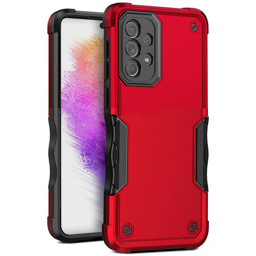 Heavy Duty Drop Defender Shockproof Case for Samsung Galaxy A73 (Red)