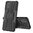 Dual Layer Rugged Tough Case & Stand for Motorola Moto G22 - Black