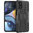 Dual Layer Rugged Tough Case & Stand for Motorola Moto G22 - Black