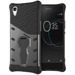 Slim Shield Tough Shockproof Case & Stand for Sony Xperia XA1 - Grey