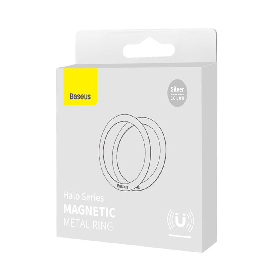 Baseus Halo (MagSafe) Magnetic Metal Ring Back Plate (2-Pack) for Mobile Phone