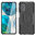 Dual Layer Rugged Tough Case & Stand for Motorola Moto G82 - Black